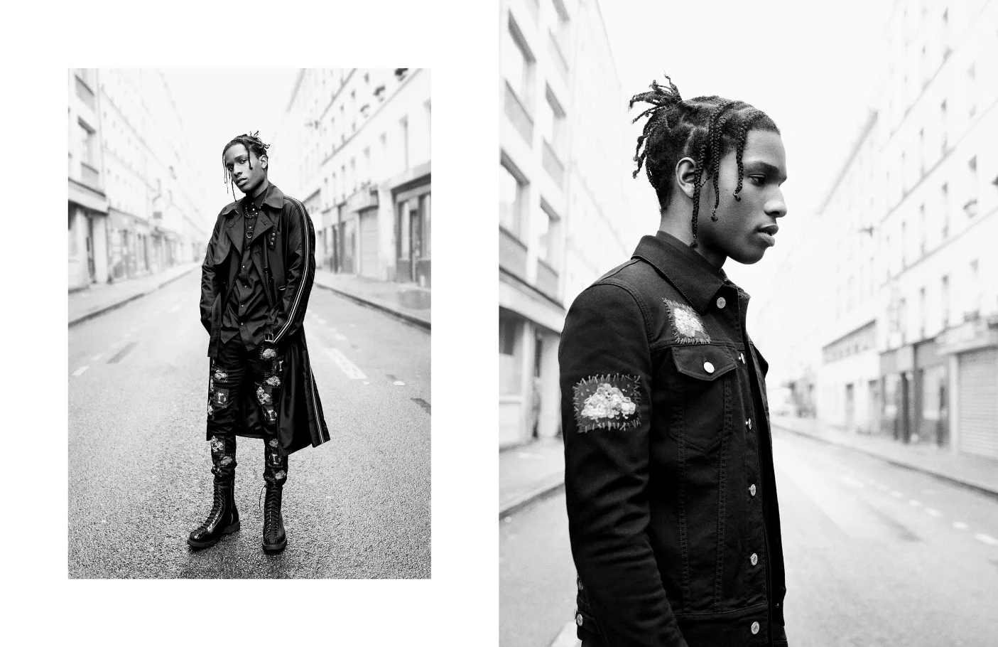 A$AP Rocky in the Dior Homme Summer 2017 collection, shot by photographer Willy Vanderperre.