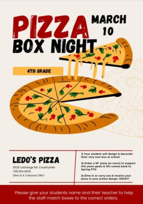 4th Grade Pizza Box Night