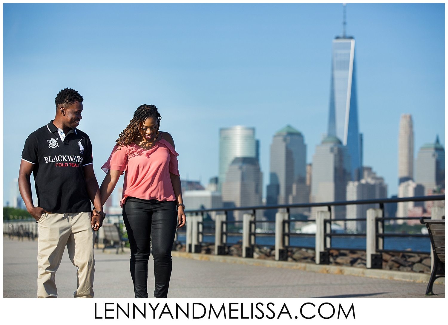 liberty state park engagement photos