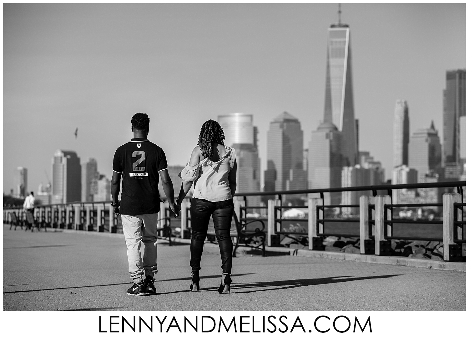 liberty state park engagement photos