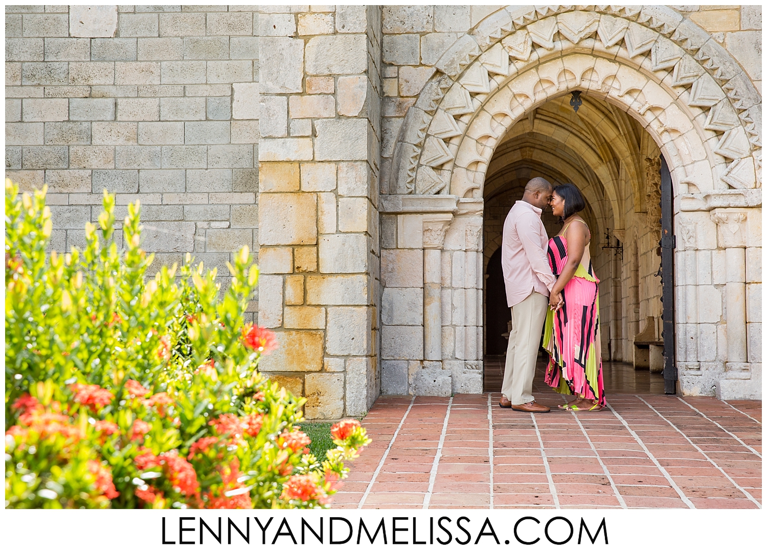 Spanish Monastery Engagement Photos