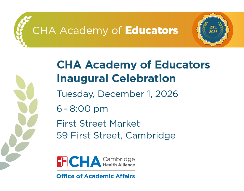 For Academy Members! CHA Academy of Educators Inaugural Celebration (6-8 pm)