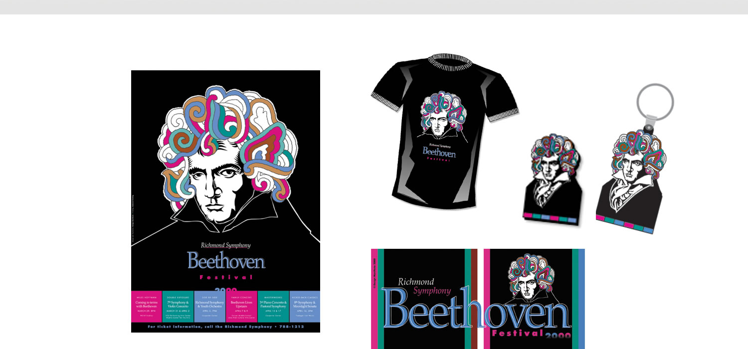 When the Richmond Symphony hosted a Beethoven Festival, we jumped at the opportunity to pay homage to other masters -- Bob Dylan and his famous portrait by Milton Glaser. 