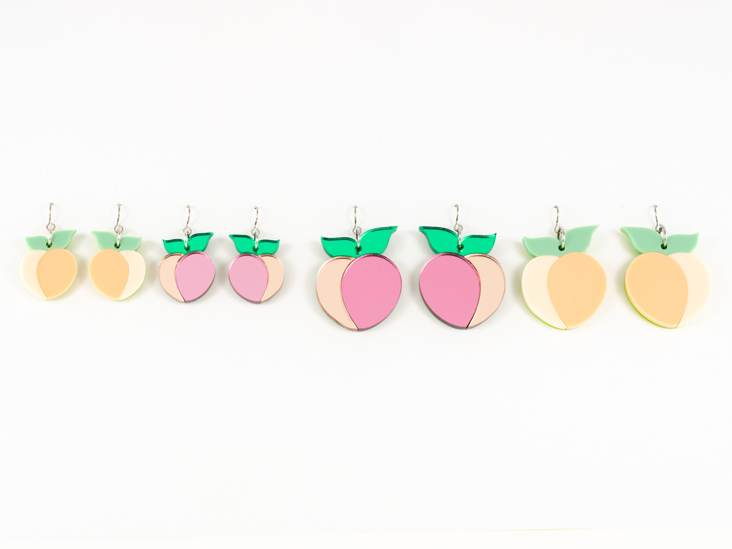 Acrylic Peach Earrings