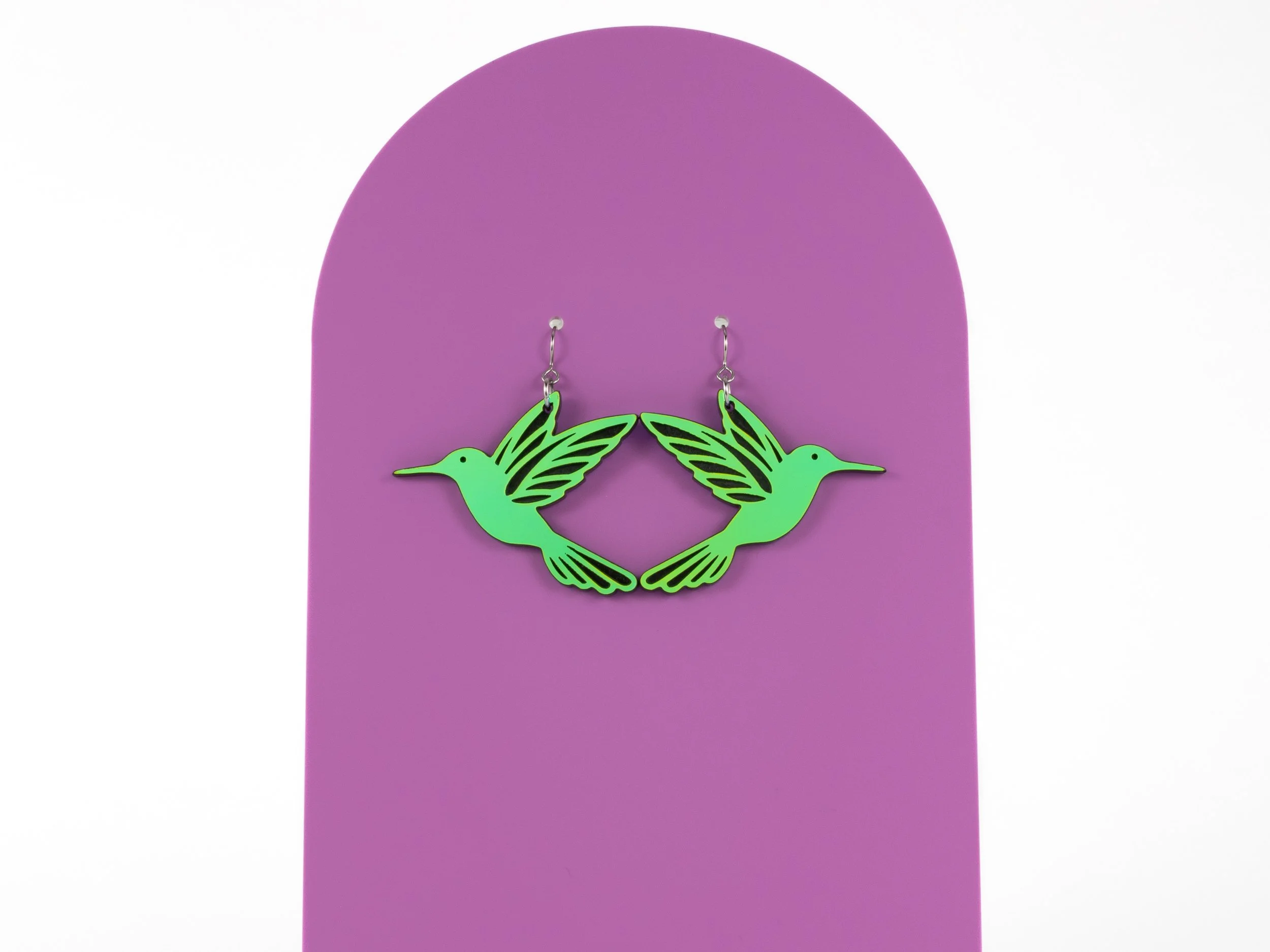 Acrylic Hummingbird Earrings