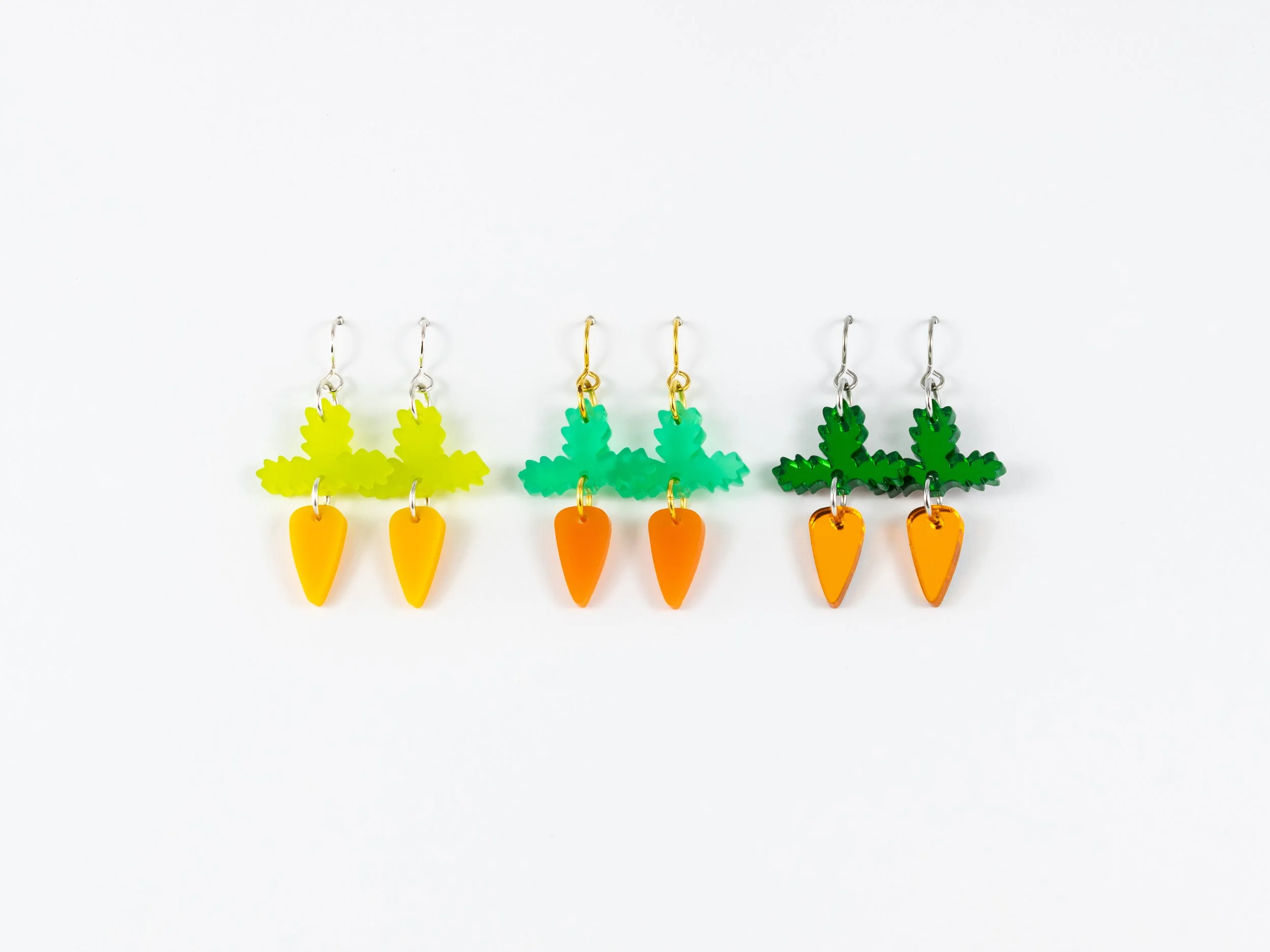 “Mini” Acrylic Carrot Earrings
