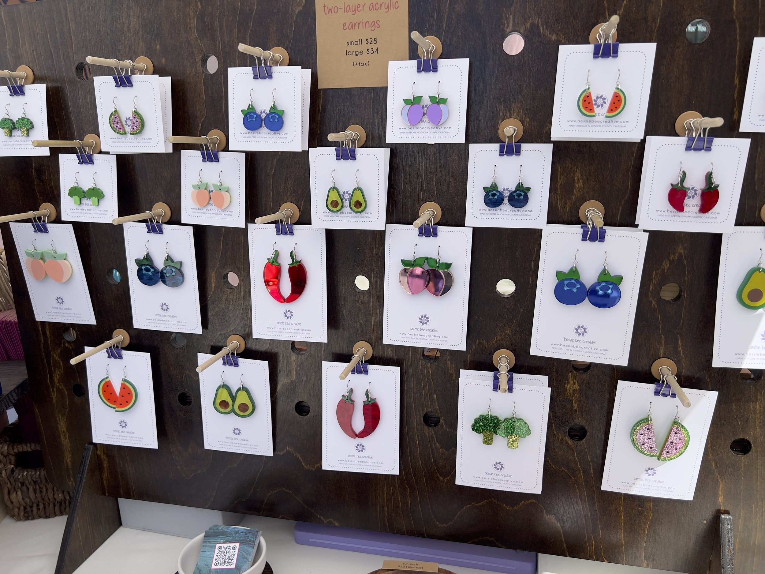 two-layer acrylic earrings