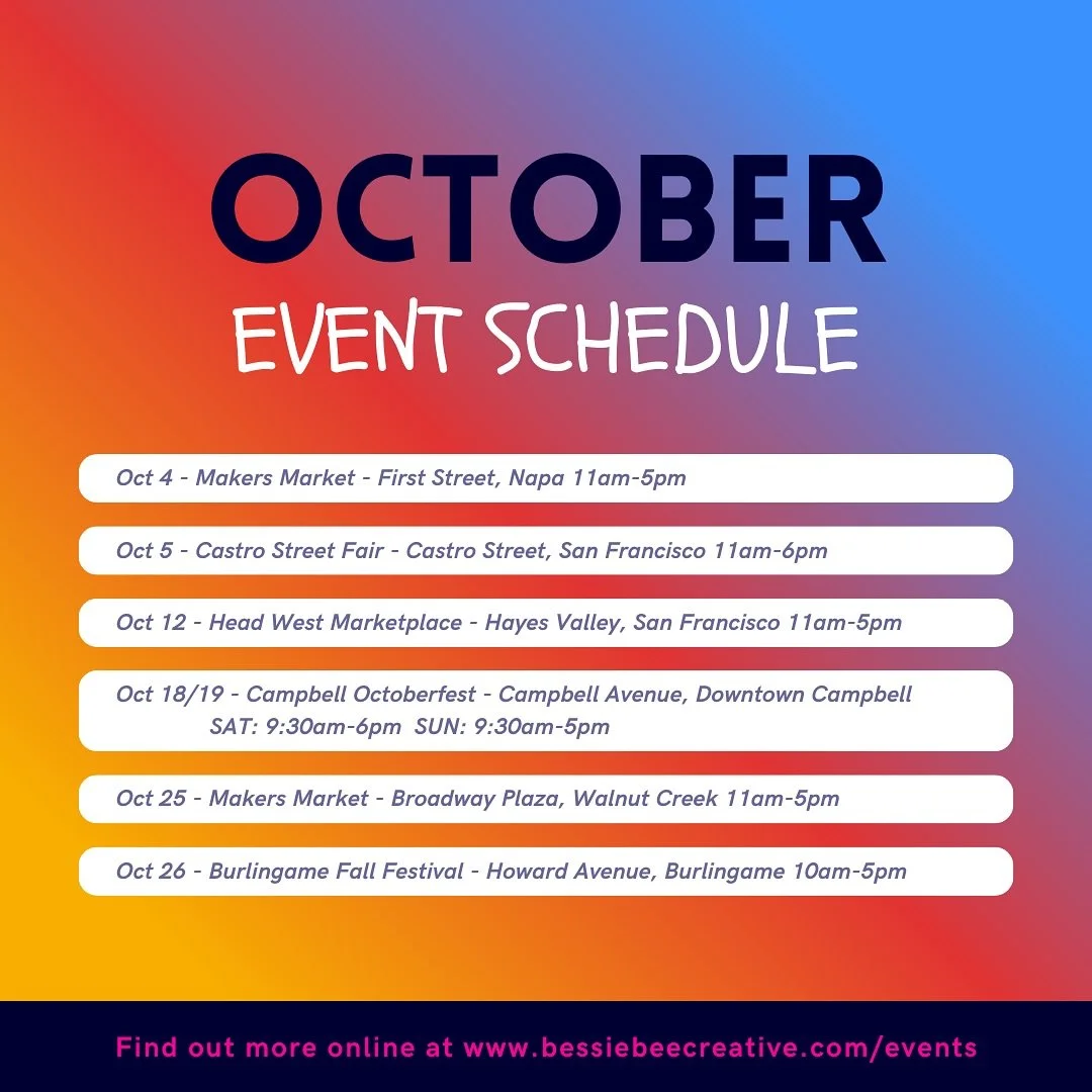 October schedule! 🍂🎃 How are we here already?! 👻