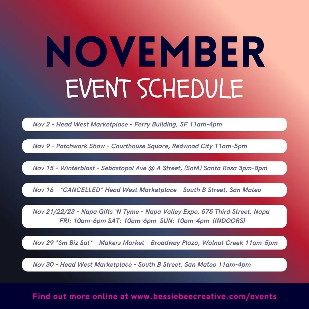 November schedule updates 💖