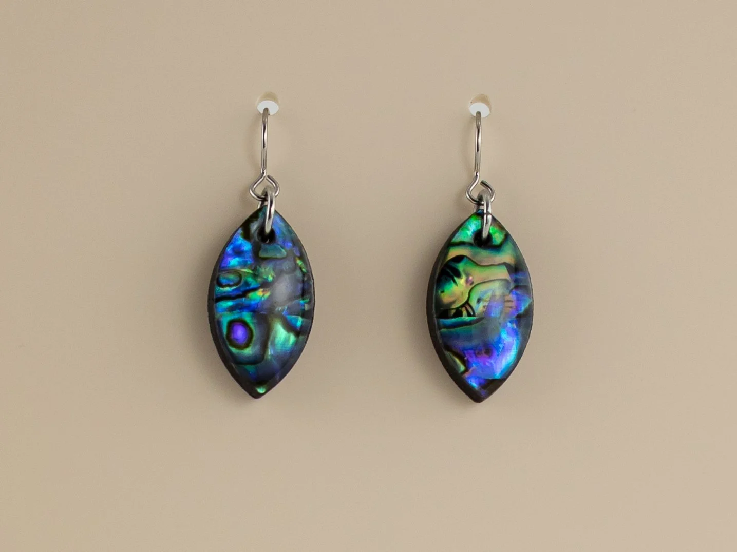Natural Abalone Shell Small Petal Earrings
