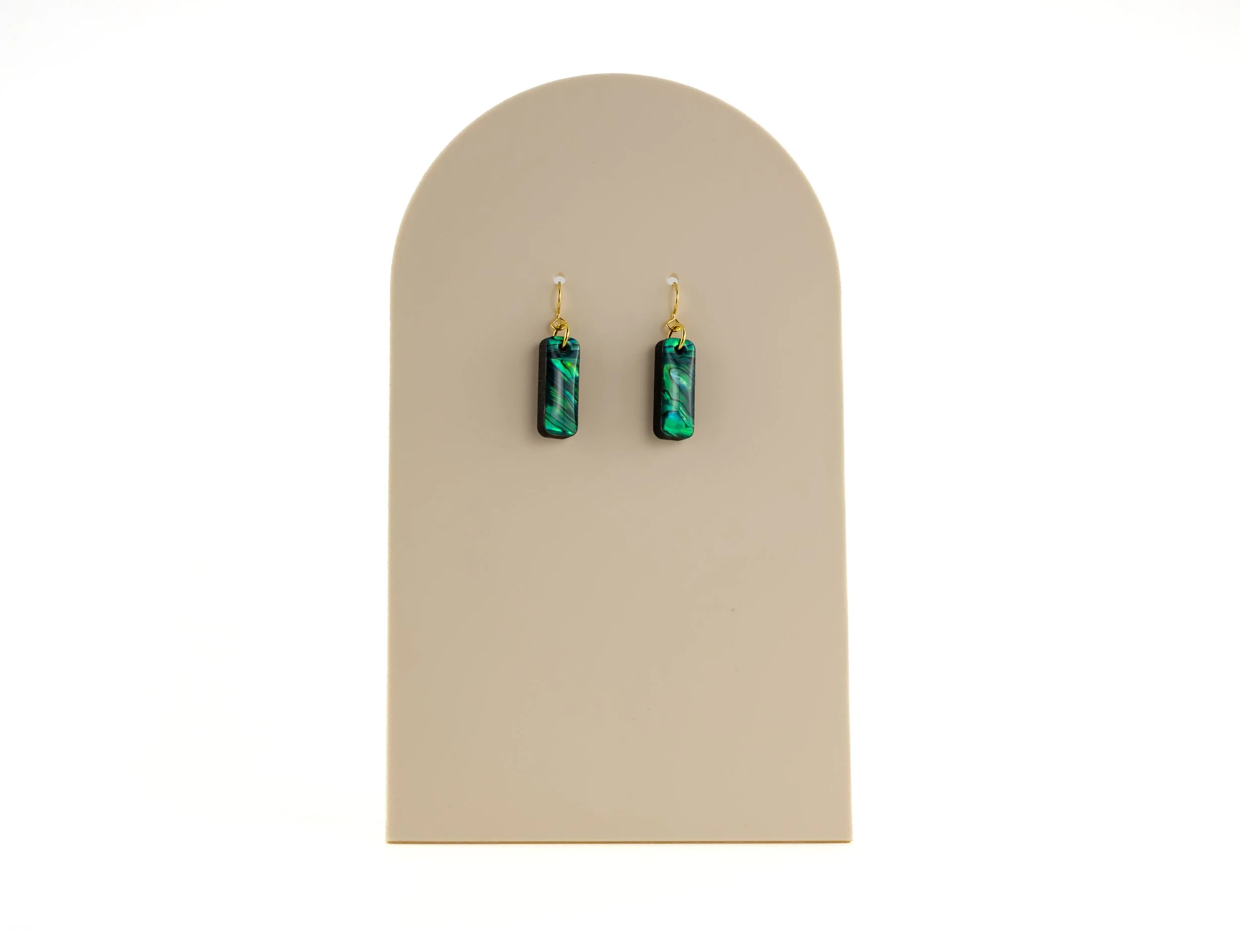 Emerald Abalone Short Stick Earrings-1.jpg
