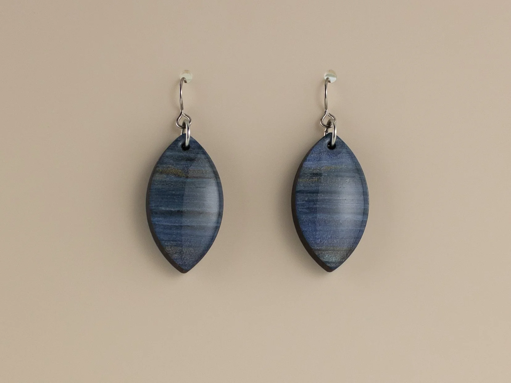 Hand Painted Large Petal Earrings