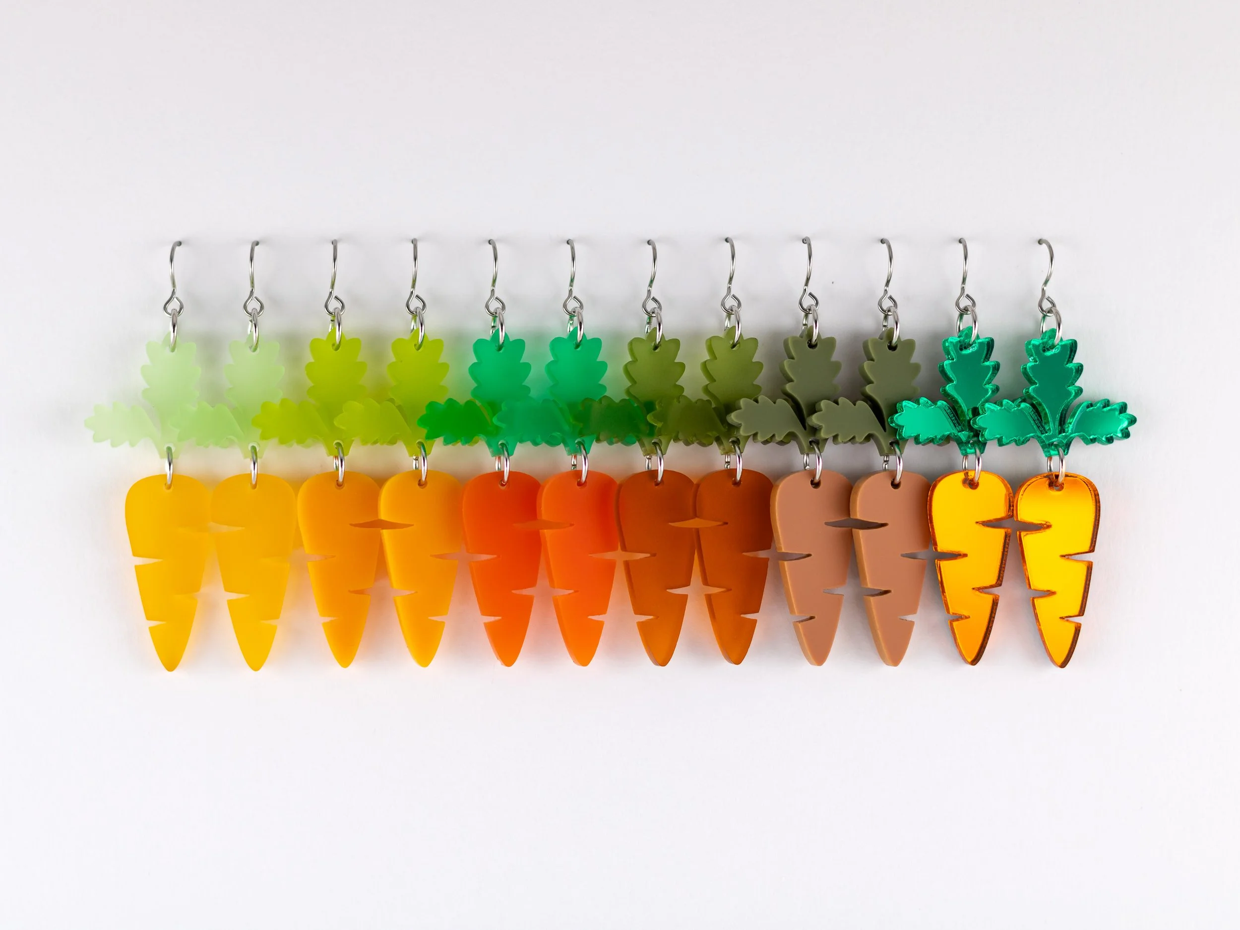 Acrylic Carrot Earrings