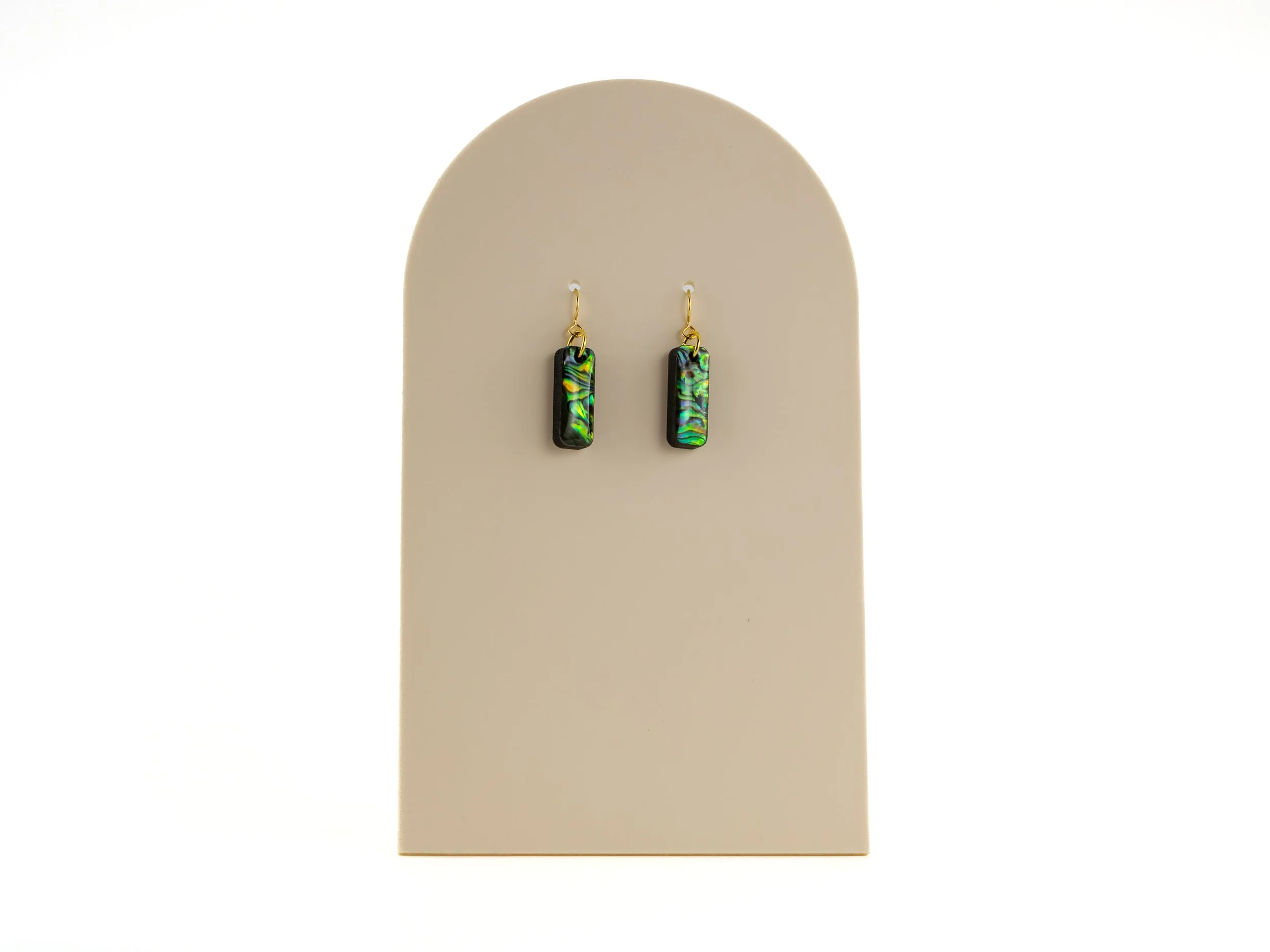 Peridot Abalone Short Stick Earrings-1.jpg