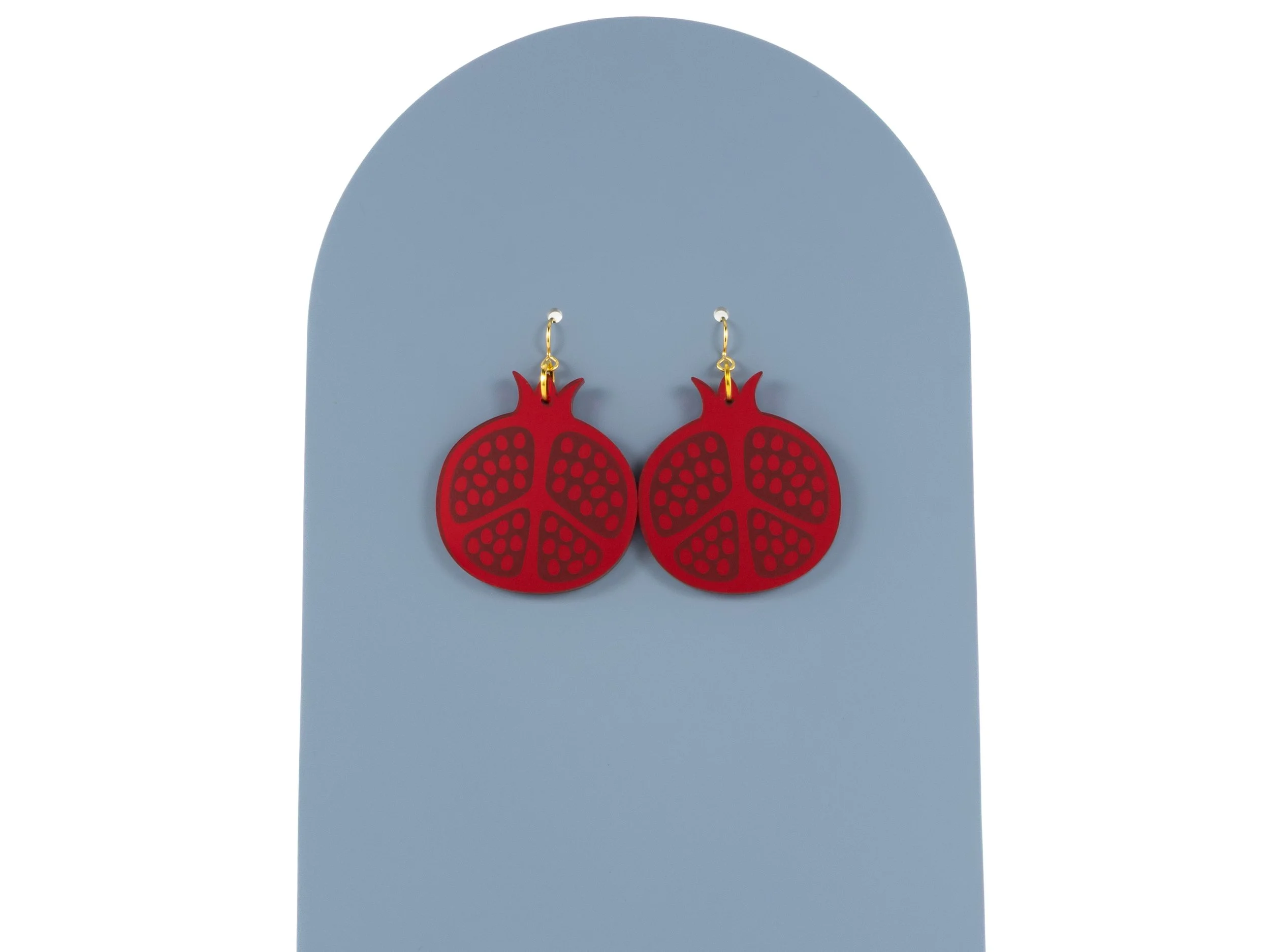 Pomegranate Earrings in Mirror Acrylic