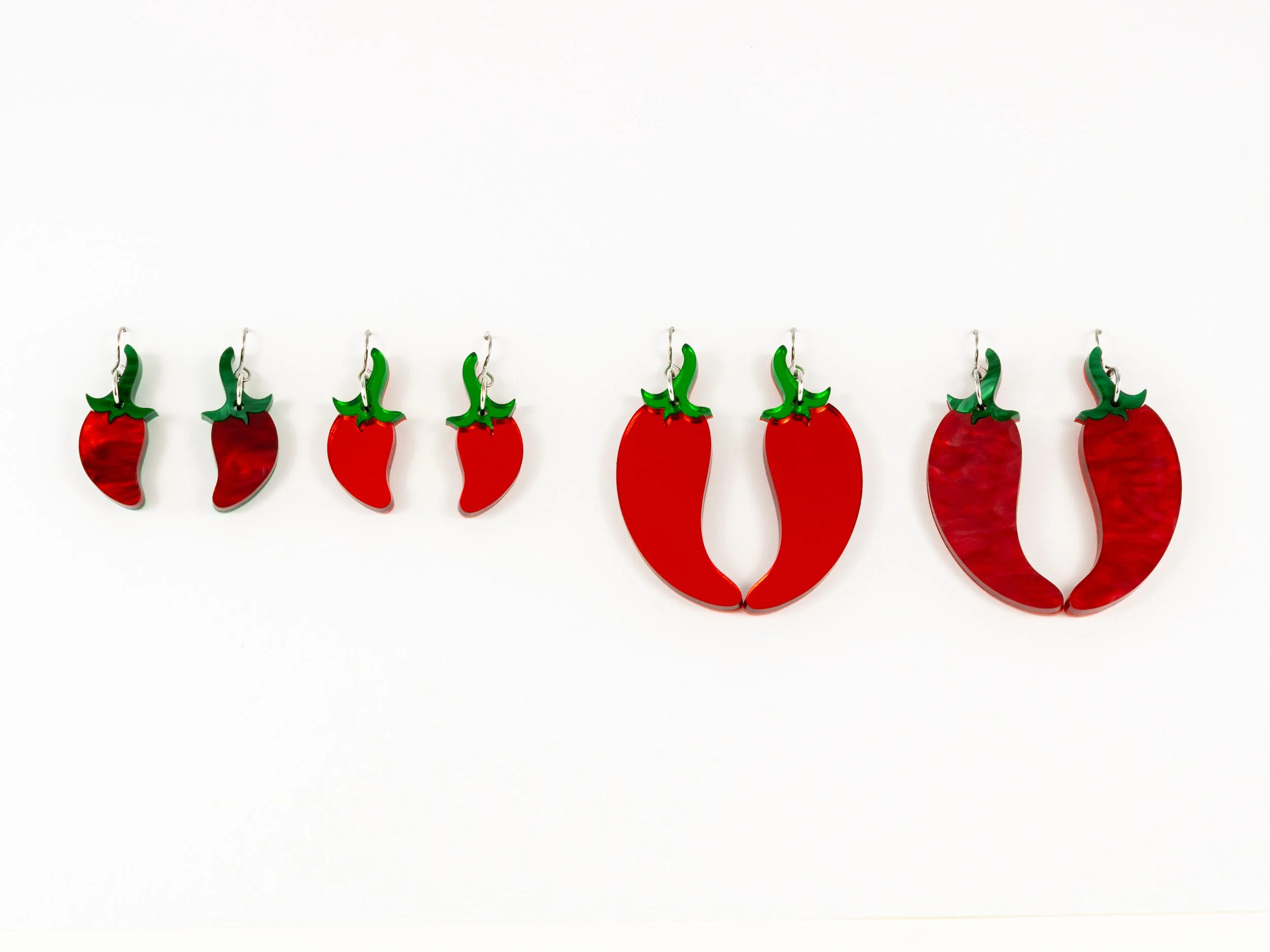 Acrylic Chili Pepper Earrings