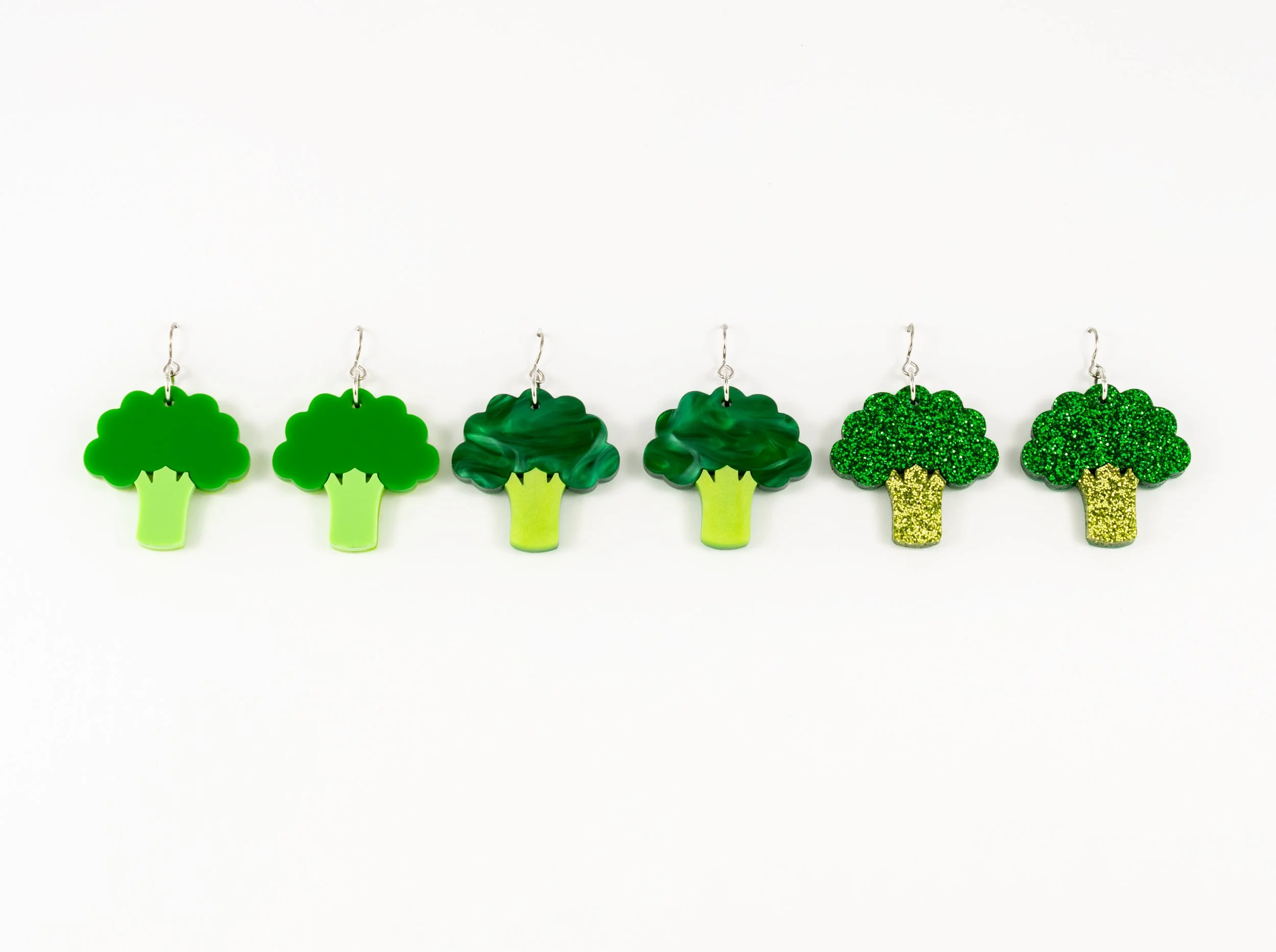 Acrylic Broccoli Earrings