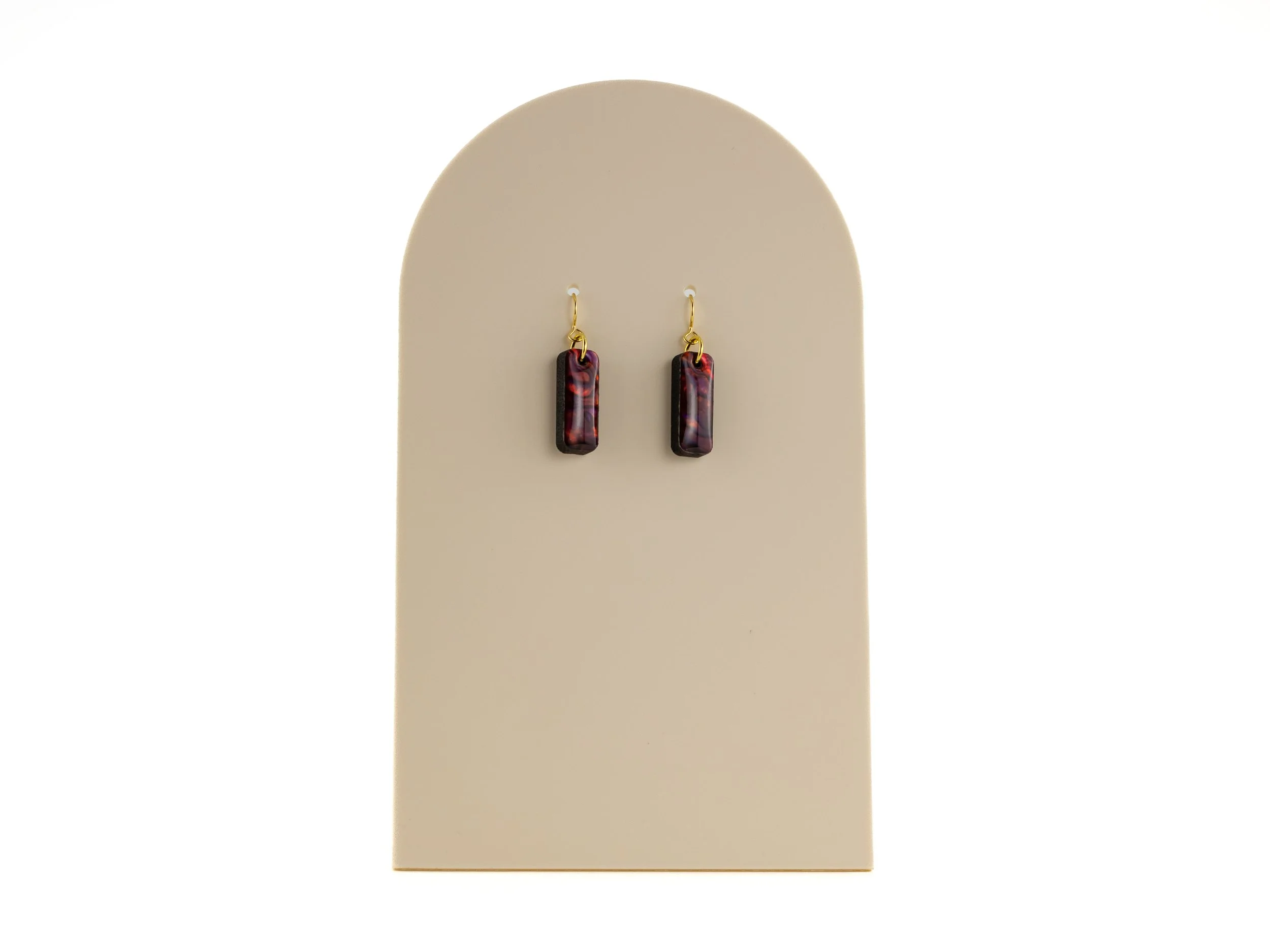 Purple Agate Abalone Short Stick Earrings-1.jpg