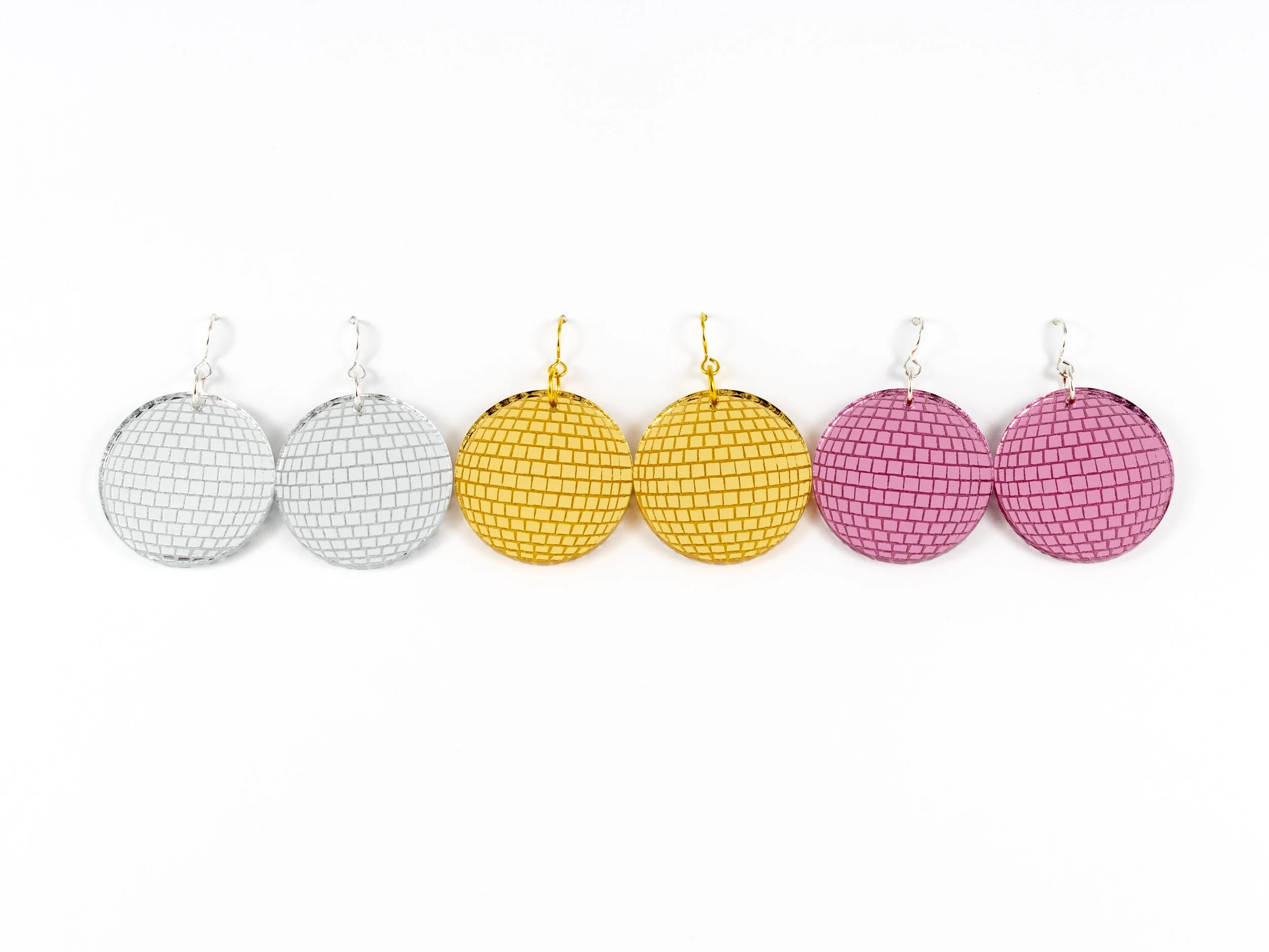 Acrylic Disco Ball Earrings
