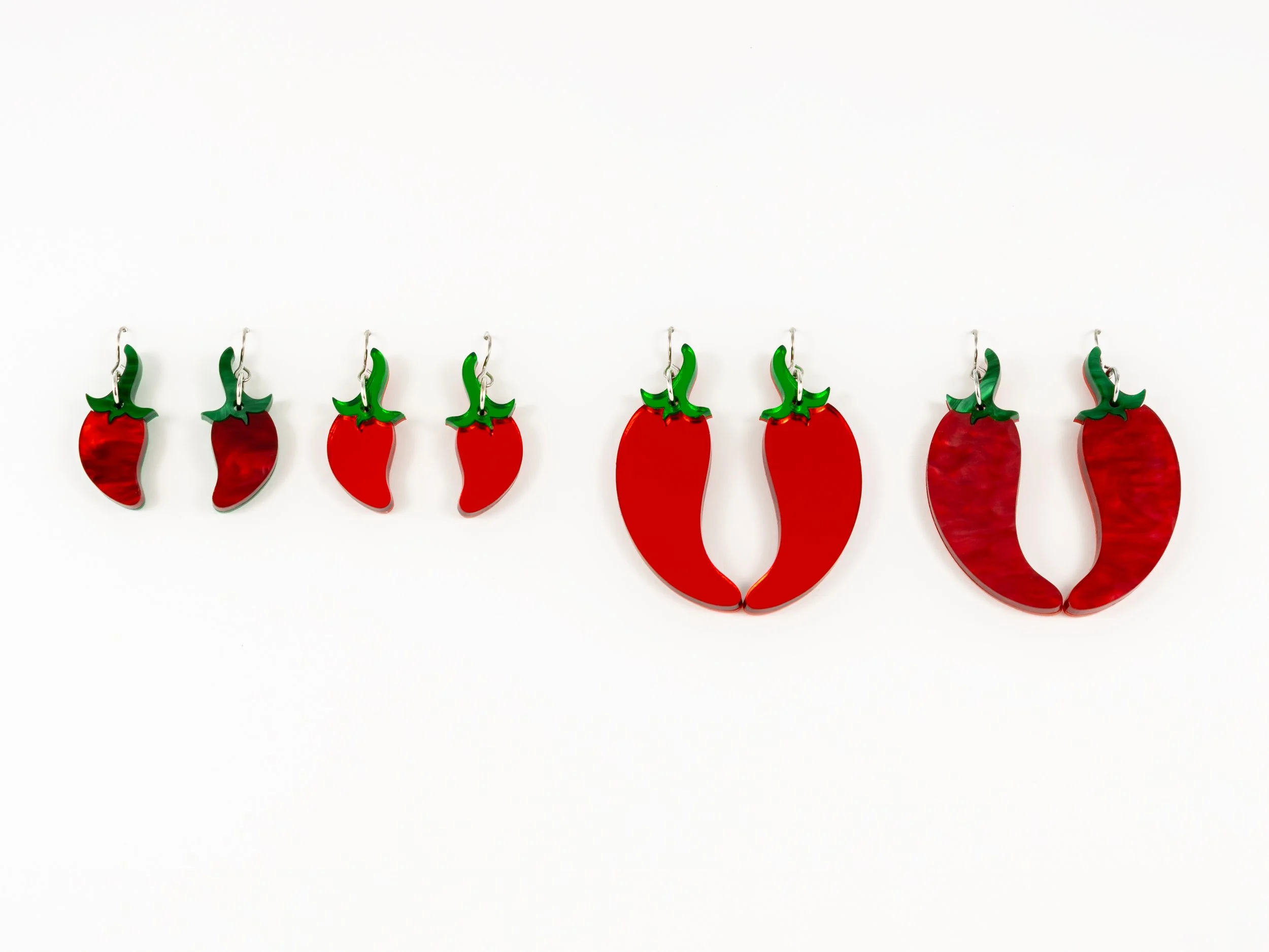 Acrylic Chili Pepper Earrings