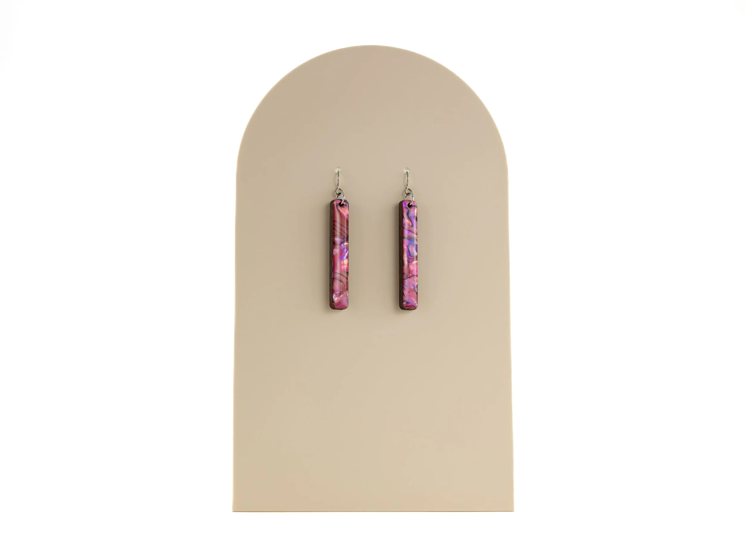 Pink Topaz Abalone Long Stick Earrings-1.jpg