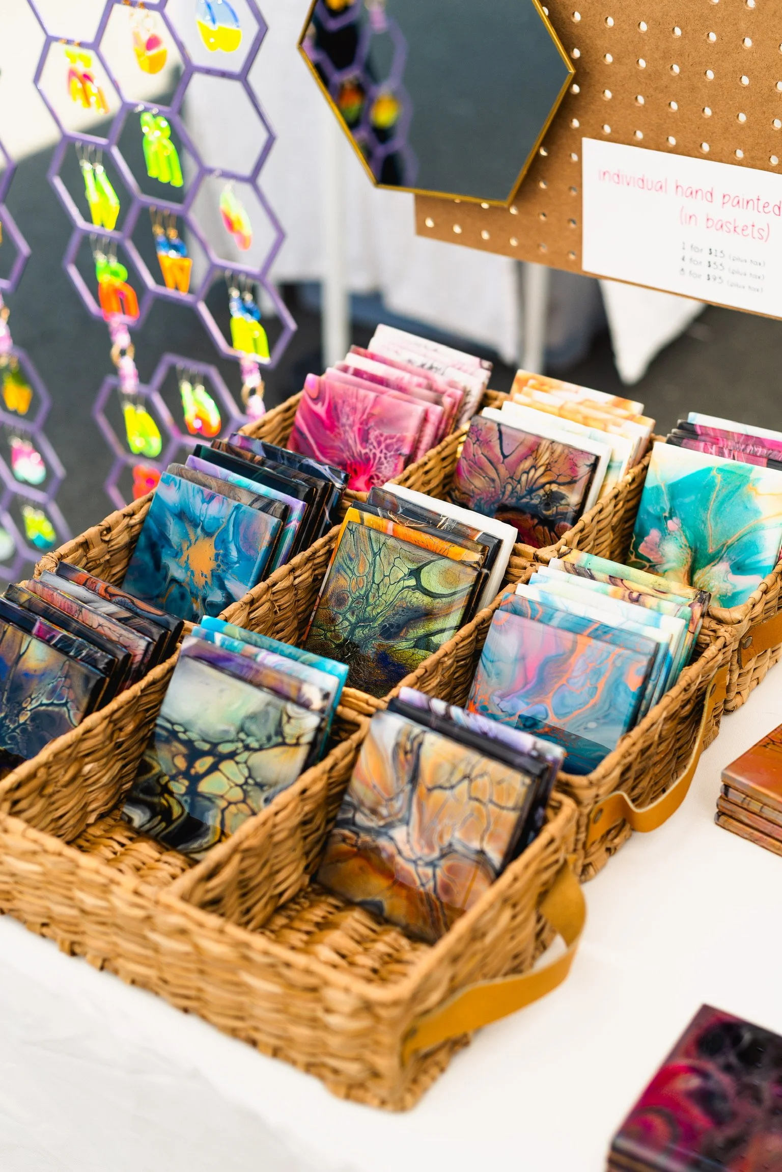 hand painted coasters