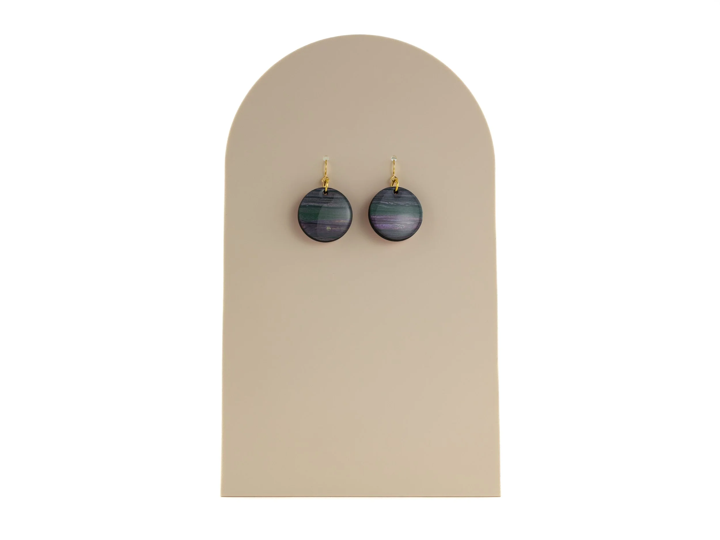 Medium Circles 3 Fluid Art Earrings-1.jpg