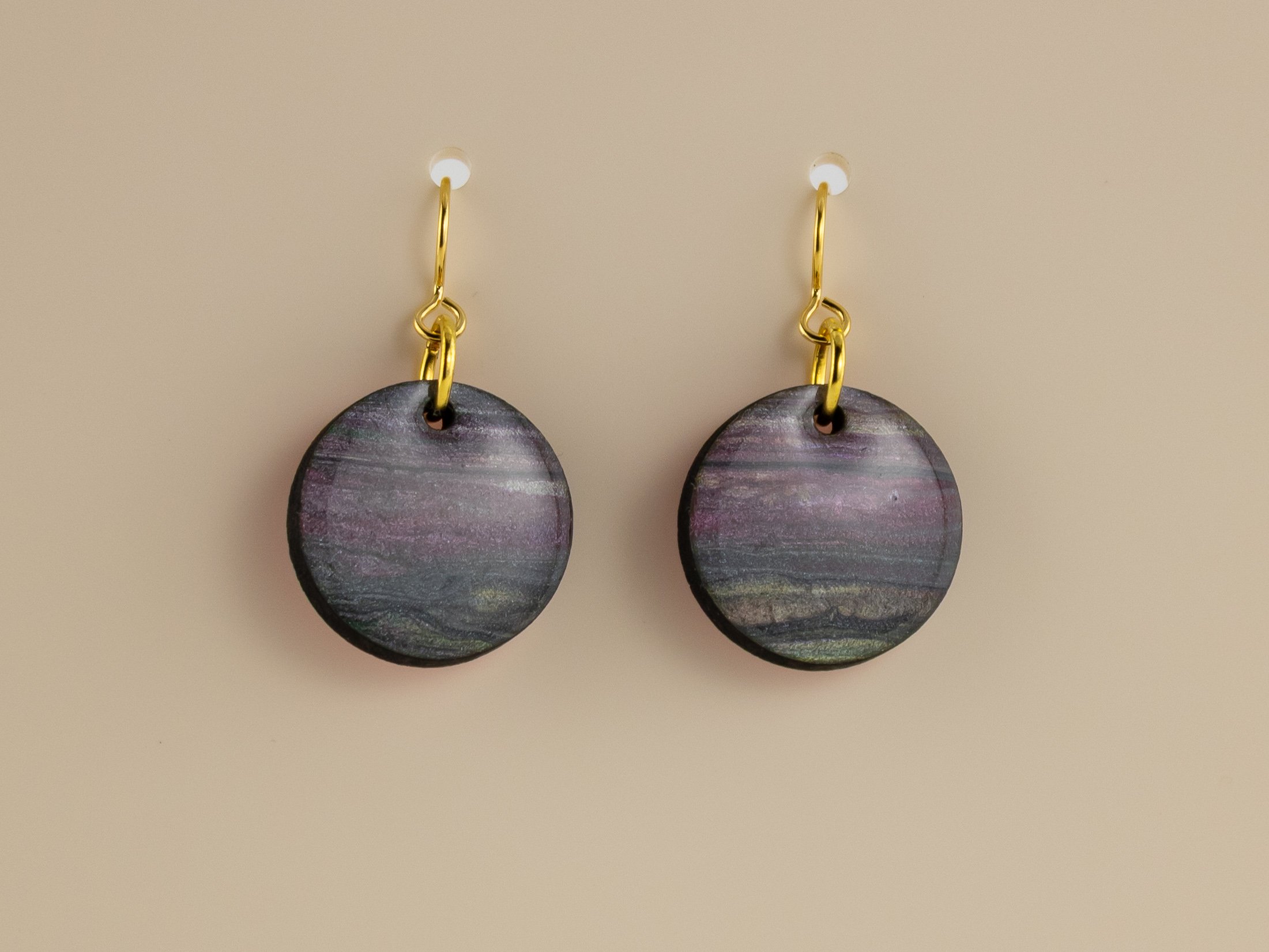 Small Circles 3 Fluid Art Earrings-2.jpg