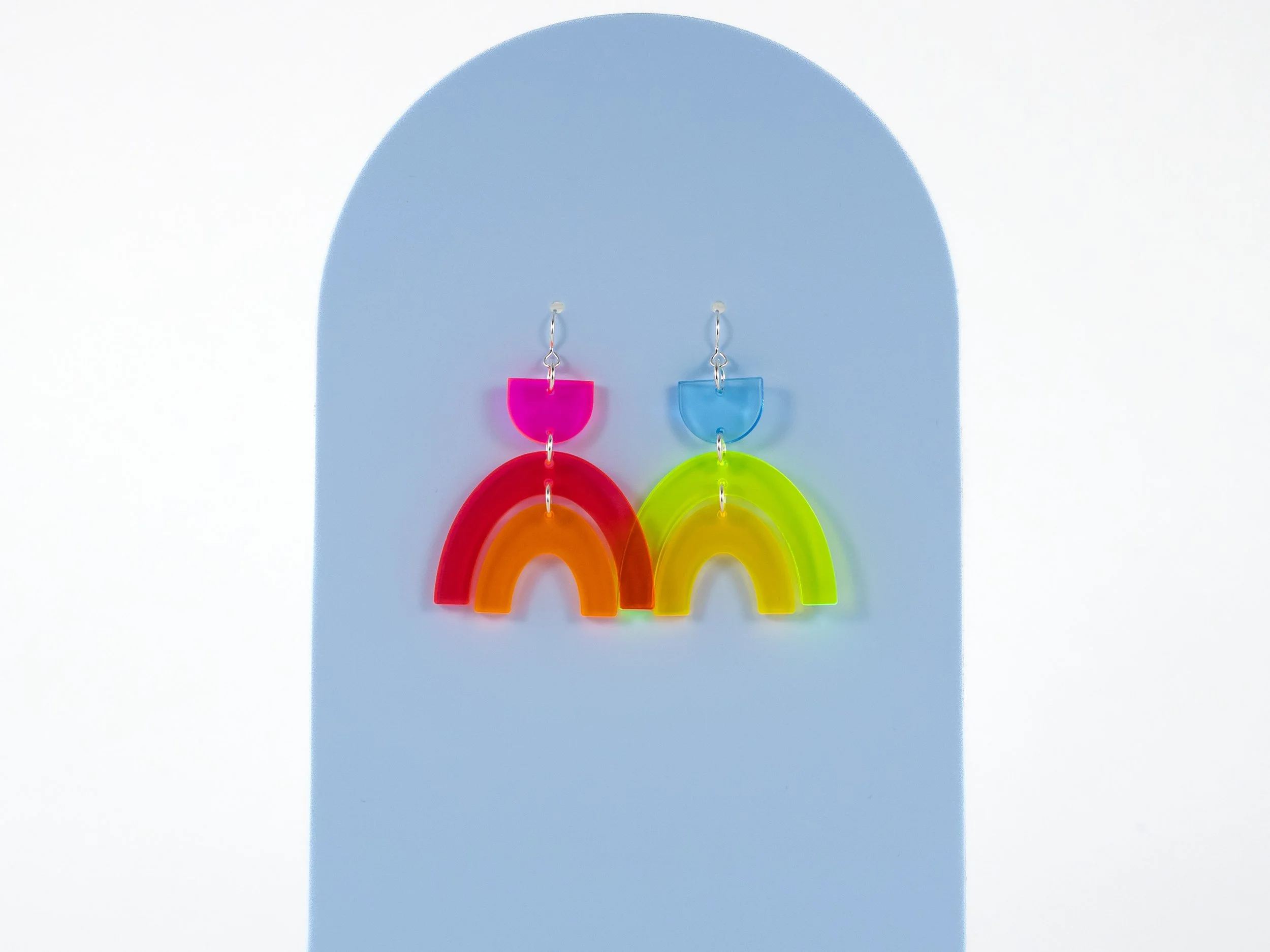 Boho Rainbow Rainbows in Florescent Acrylic