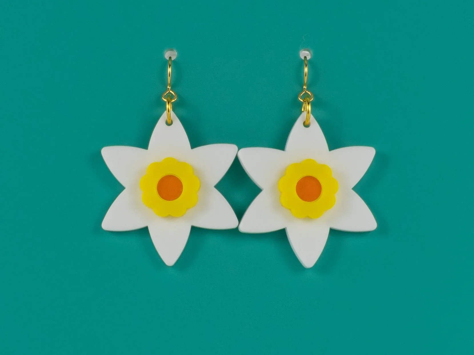 Acrylic Daffodil Earrings