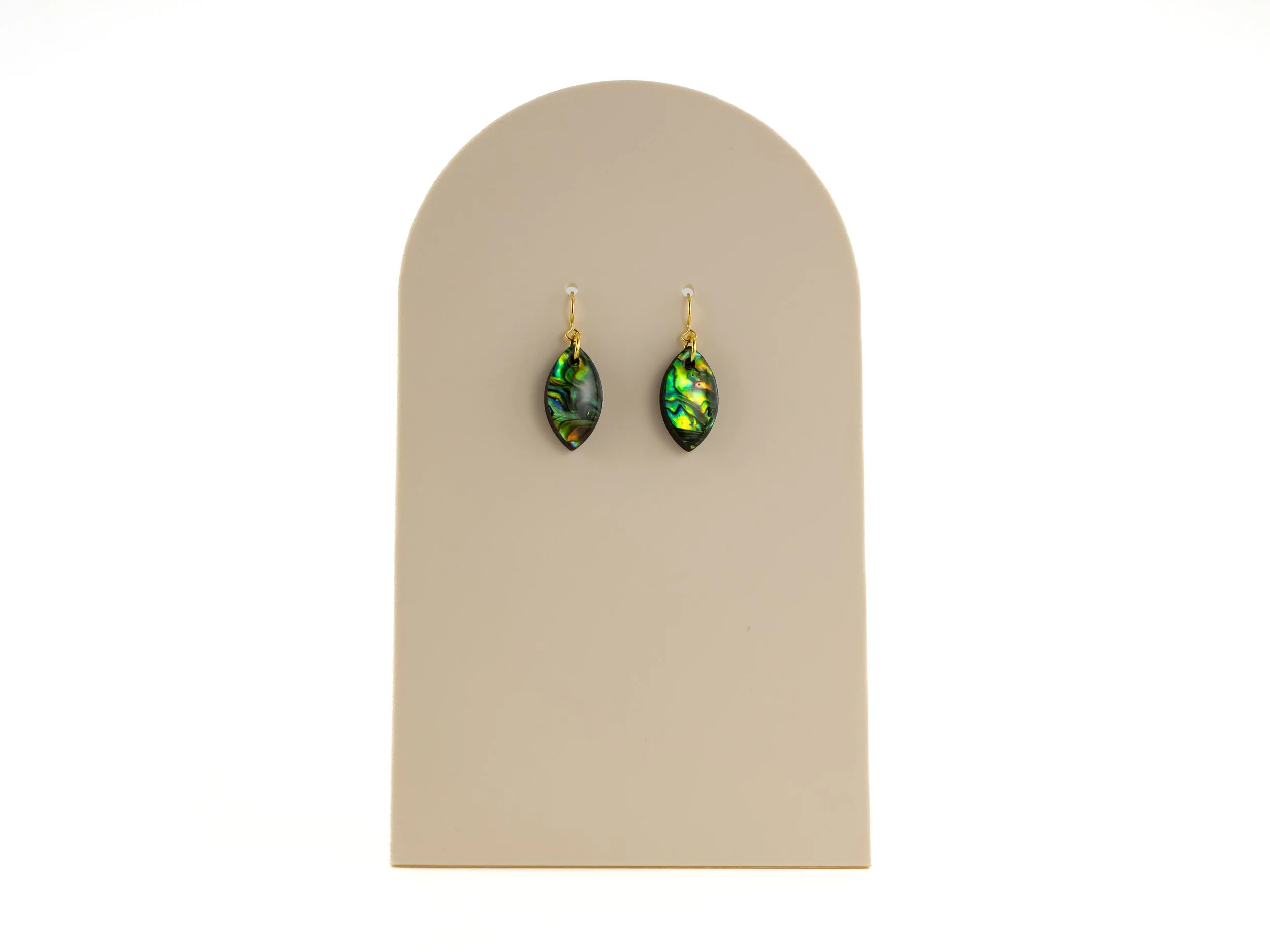 Peridot Abalone Small Petal Earrings-1.jpg