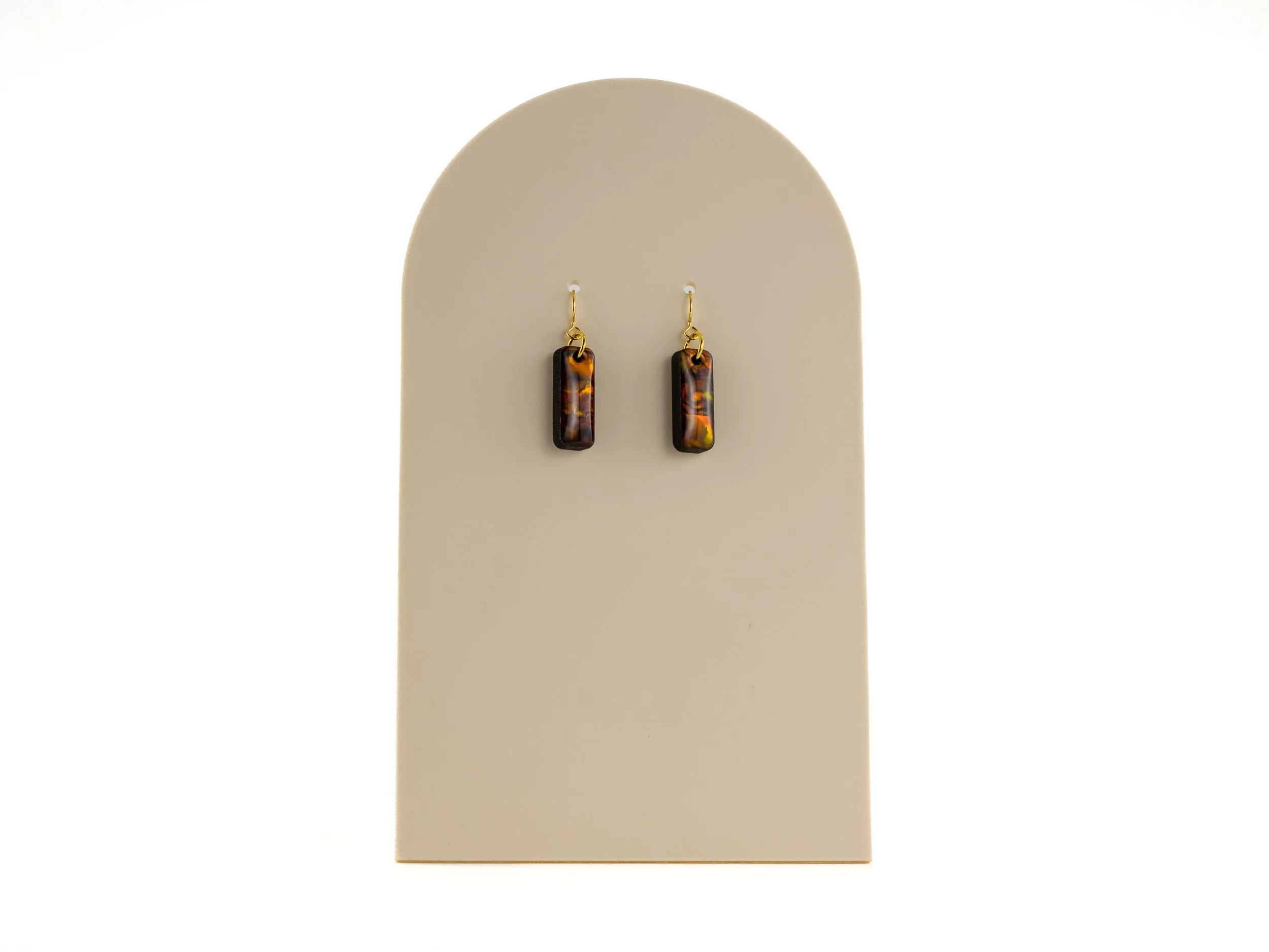 Copper Red Abalone Short Stick Earrings-1.jpg