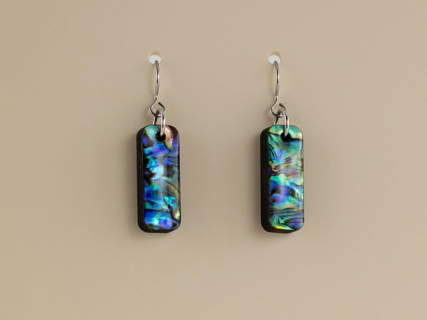 Natural Abalone Shell Short Stick Earrings