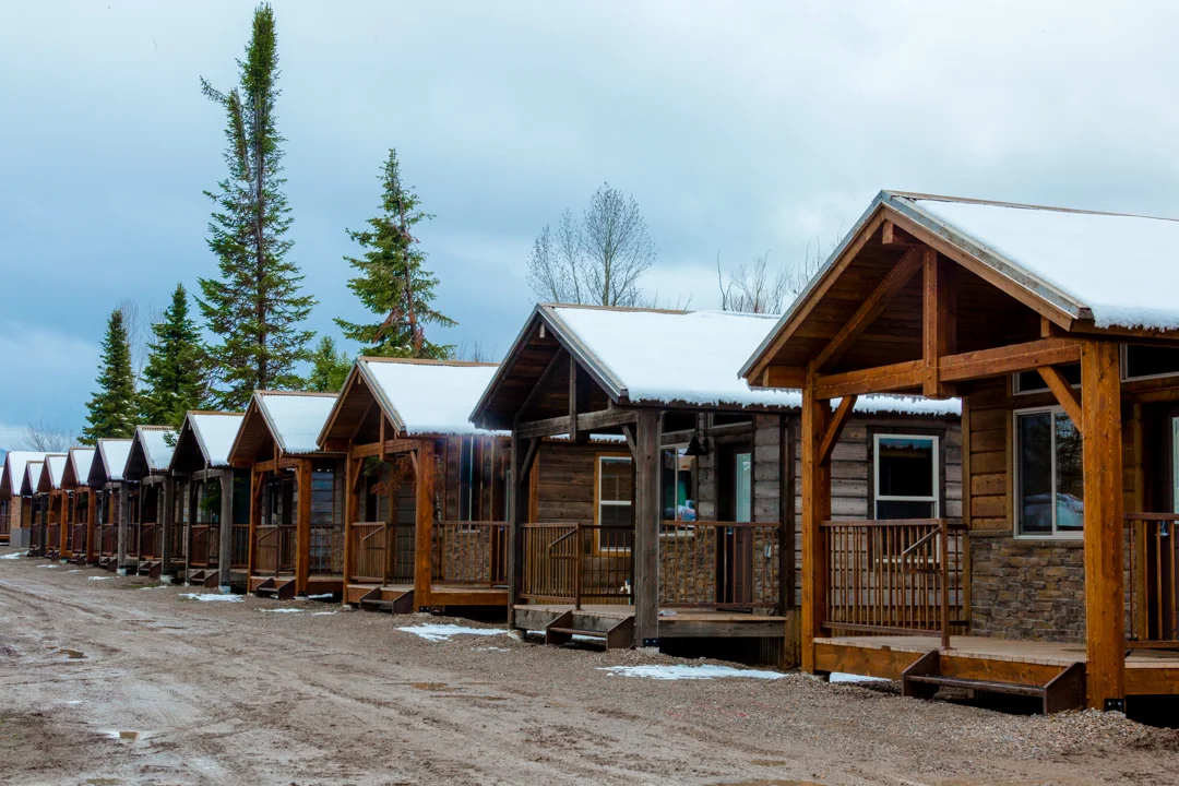 Lots of cabins to choose from a Teton Valley Resort which is also an RV park.