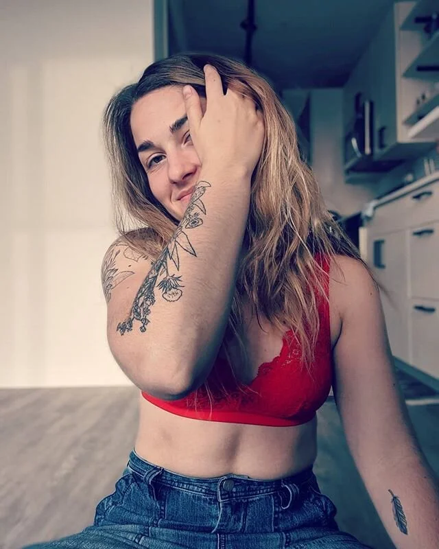 Maybe I don't need any furniture. #selflove #tattooedgirls #bralettestyle #quarantinefashion