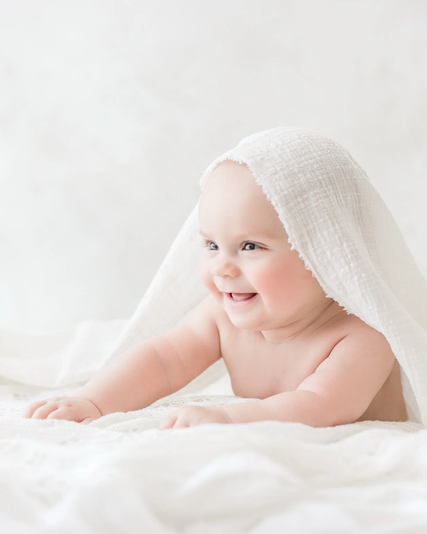I&rsquo;m just here to tell you&hellip;this milestone is the sweetest 🤍 

Newborn and one year sessions are so special, but this in-between stage of sweet smiles, baby rolls, the way their little personality is just starting to shine&hellip;is just 