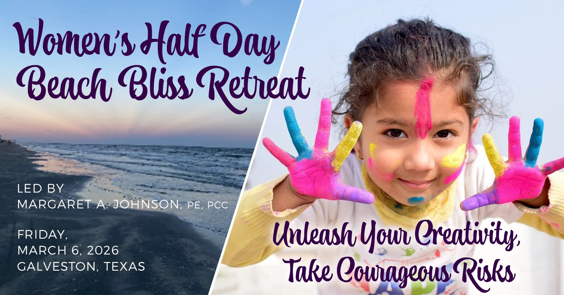 Women's Half Day Beach Bliss Retreat March 6, 2026, led by Margaret A. Johnson