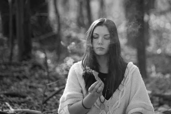 burning sage, smudging