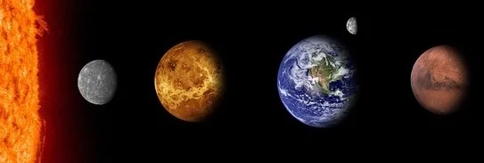 inner planets, mercury, venus, earth, mars