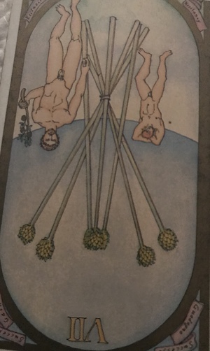 SEVEN OF WANDS (reversed): Renaissance Tarot by Brian Williams
