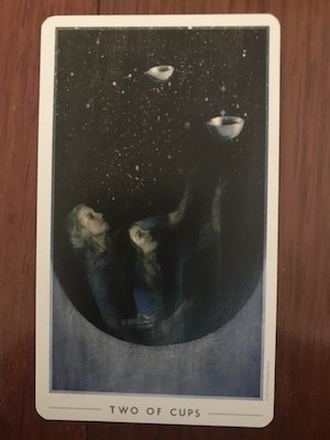 TWO OF CUPS: Fountain Tarot by Jason Gruhl, Jonathan Saiz, and Andi Todaro