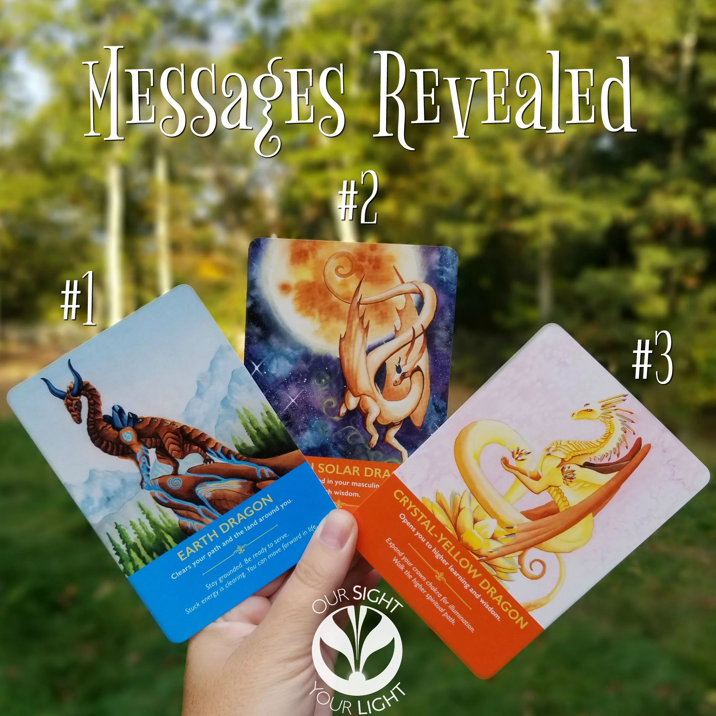 #OracleMonday Messages Revealed - DRAGON ORACLE by Diana Cooper - Earth Dragon, Golden Solar Dragon, Crystal-Yellow-Dragon