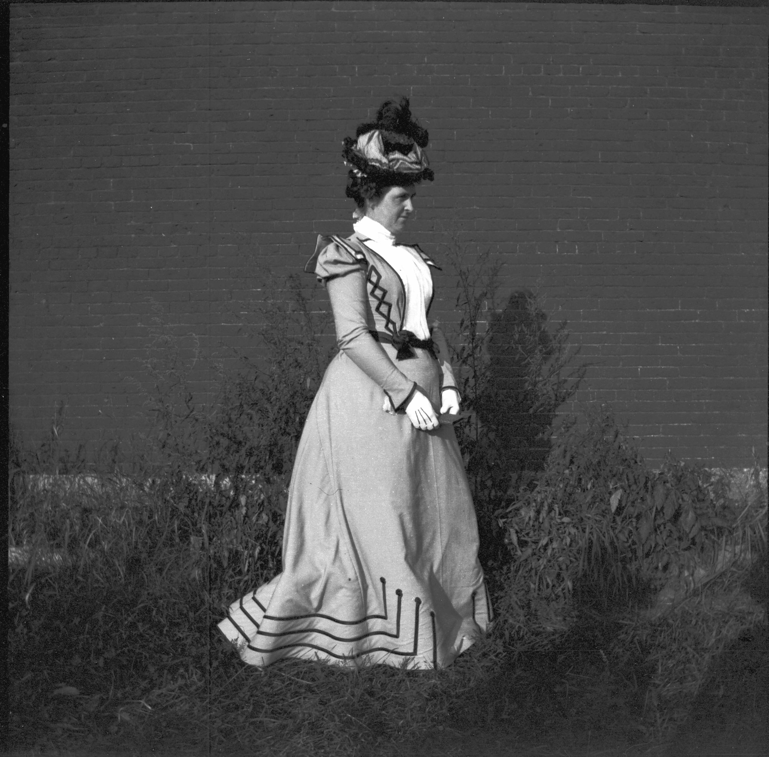 Founding member of the Camden Garden Club, Mary Elizabeth Parker Talbot photographed near her home in 1898.