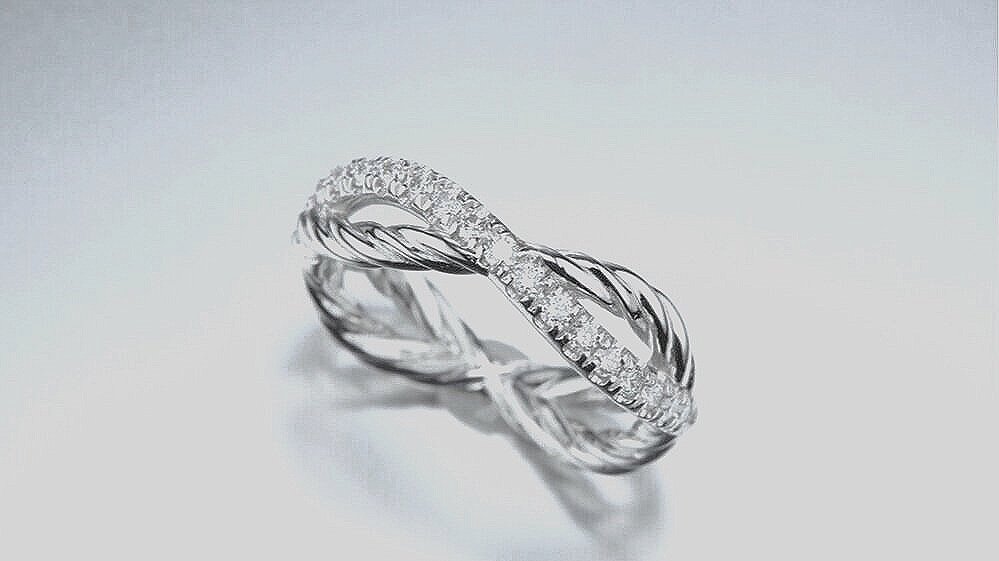 14K White Gold Infinity Ring