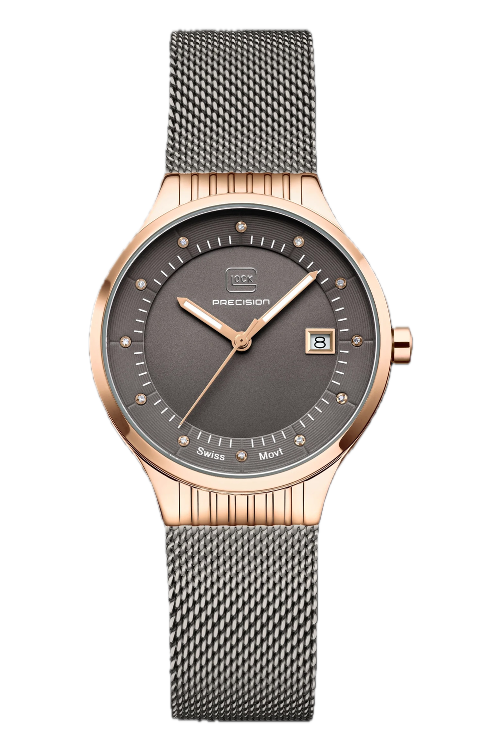 Charcoal and rose gold watch. Monroe Solerose Watch Charcoal Leather Rose Gold + Quartz  main image 3