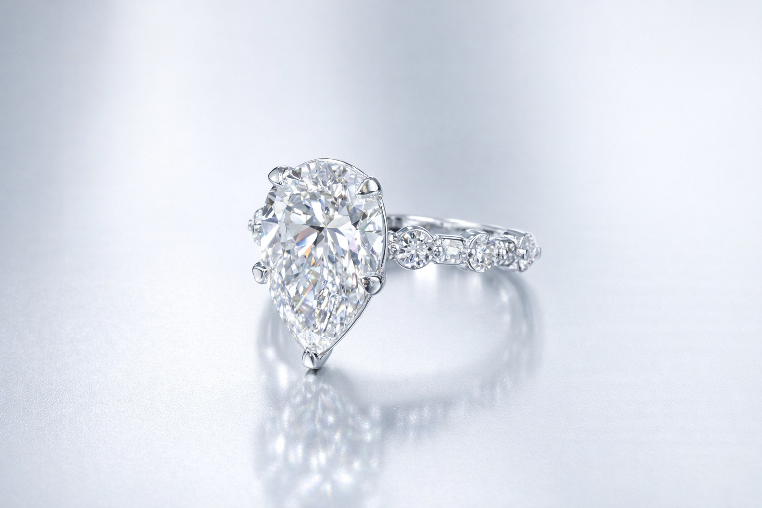 Pear Shape Lab Diamond Engagement Ring .png
