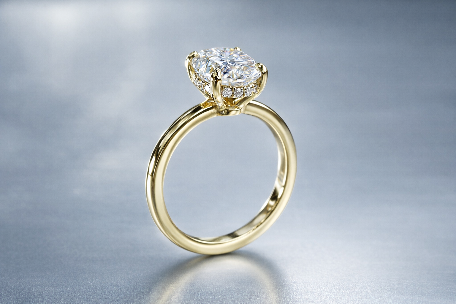 18K Yellow Oval Diamond Solitaire With Hidden Halo  upright.png
