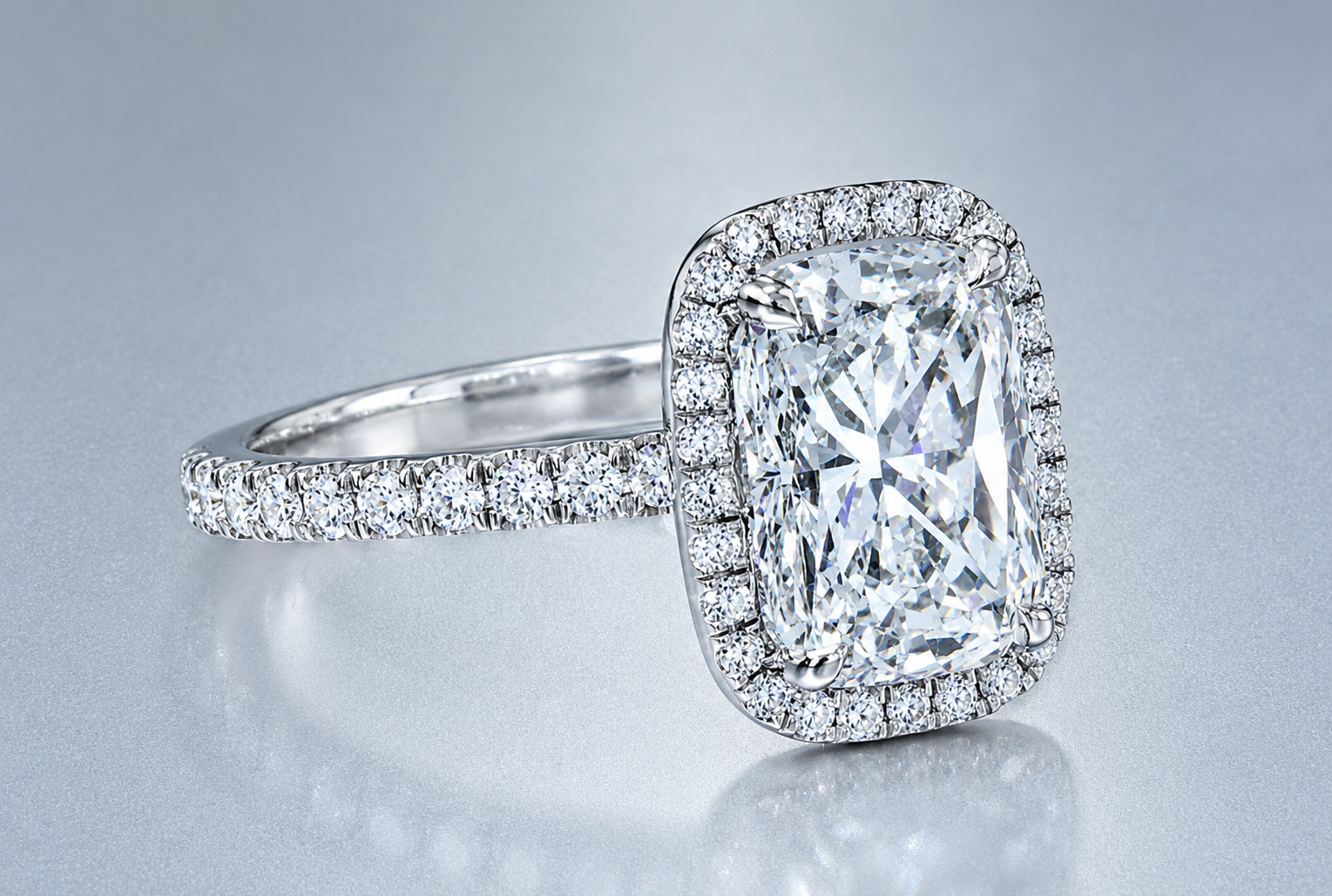 Elongated Cushion Cut Lab Diamond Halo Whire Gold Side.png