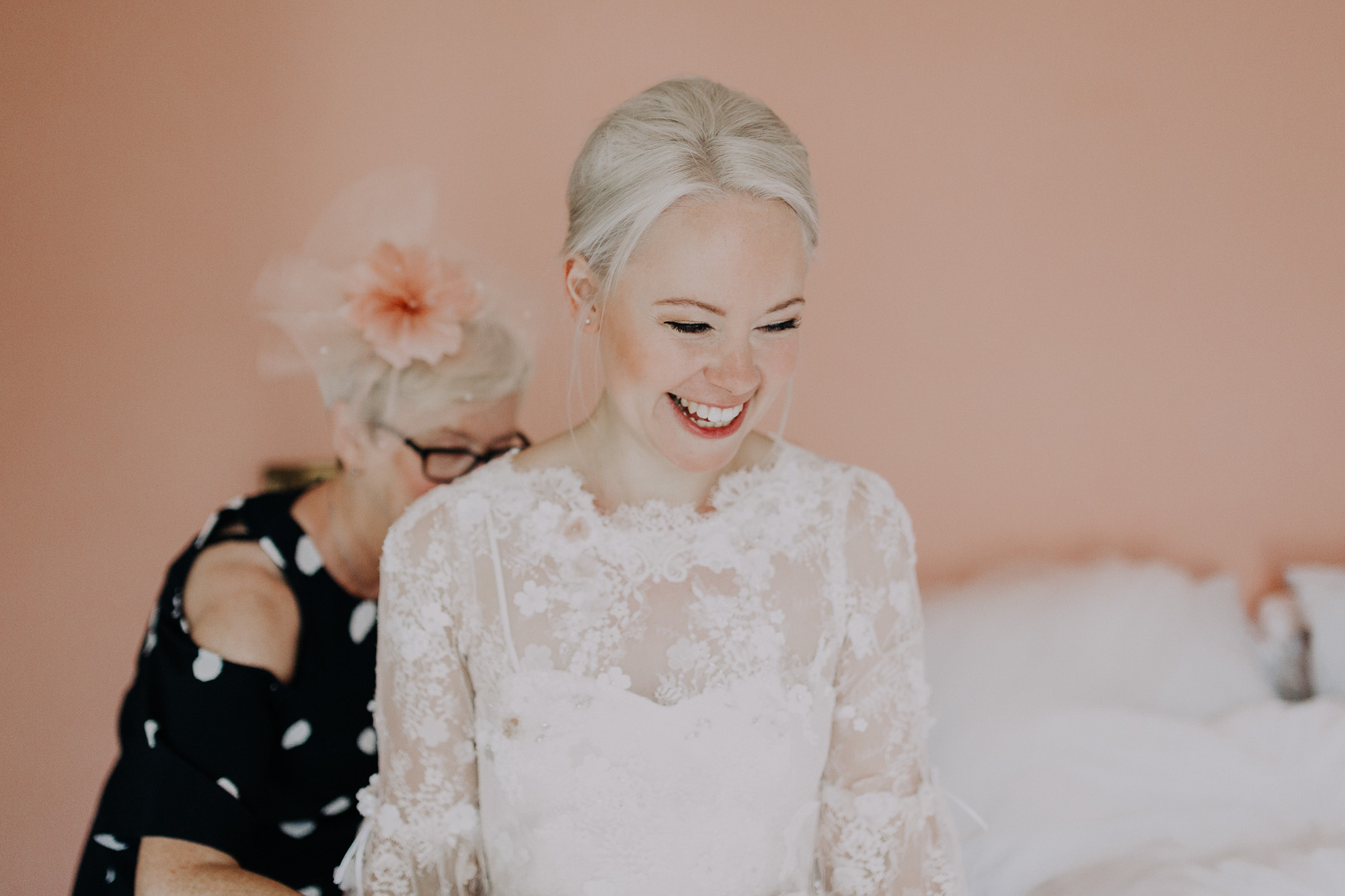 Lace bodice wedding dress