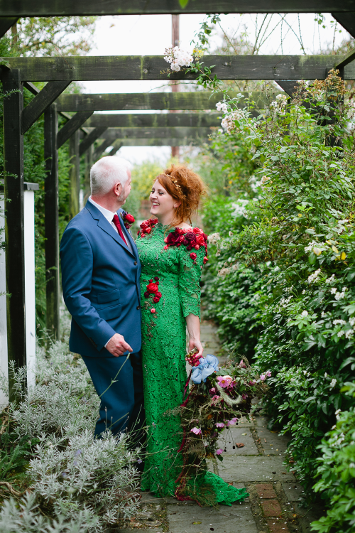 floral lace wedding dress
